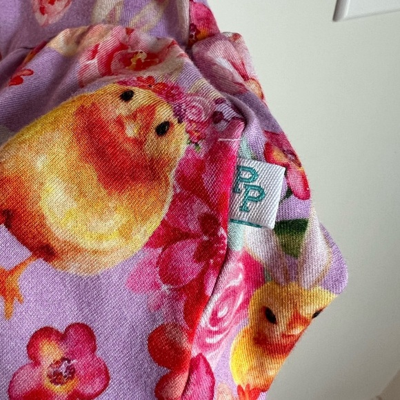 Posh Peanut Easter Chick Print Azalea Twirl Dress Bamboo 3-6M Baby Girl Purple - Picture 2 of 5